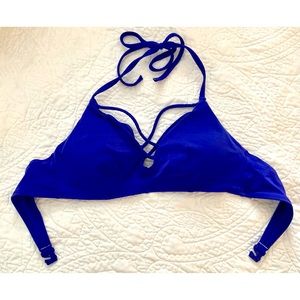Dorina Brand Blue Padded Cross Front Bikini Swim Top, Size XL